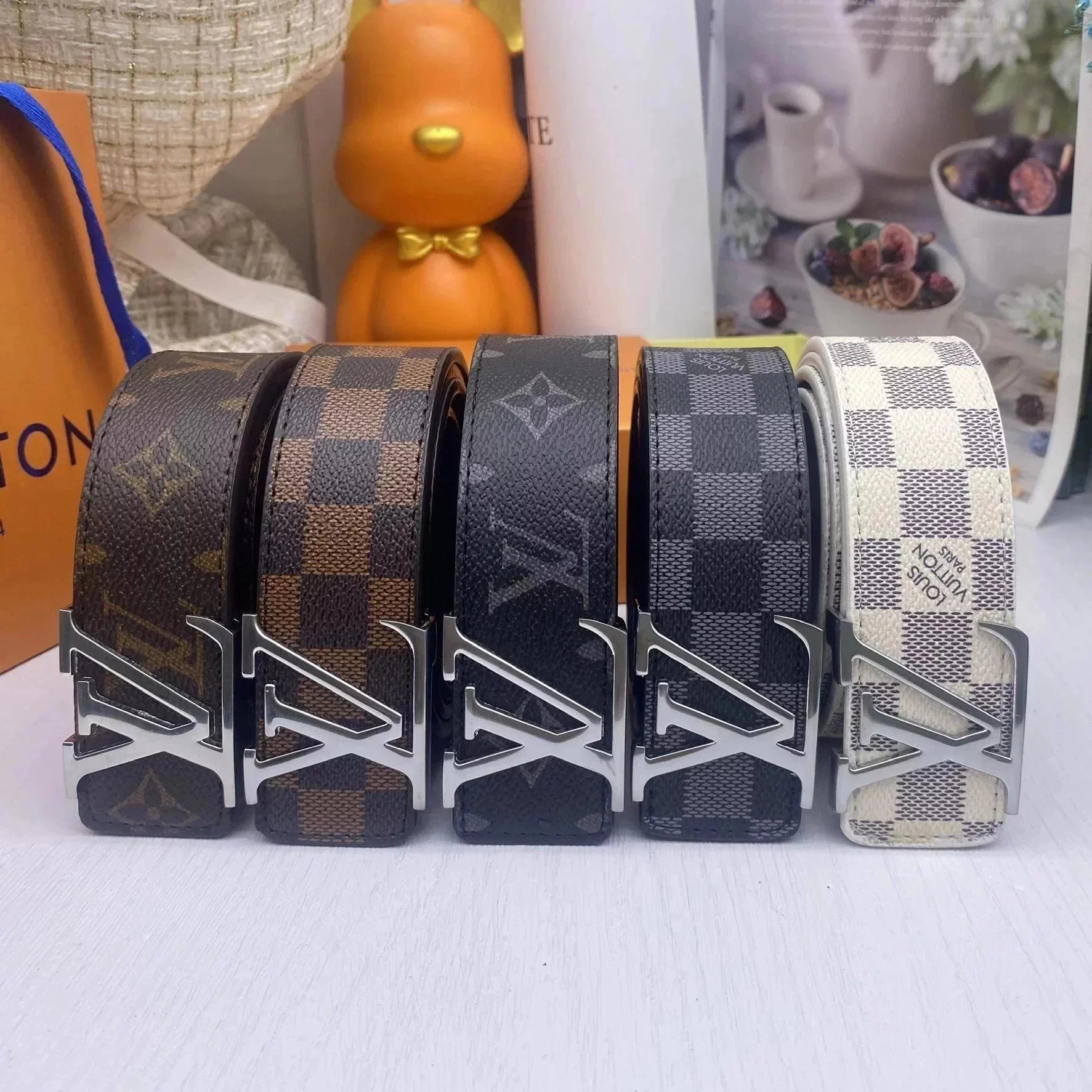 LV leather belt