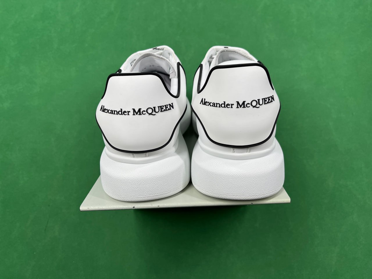 Alexander McQueen White and Gold Oversized Sneakers -2
