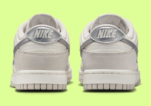 A Silver Swoosh Adds Spark To A Greyed Out Nike Dunk(图3)