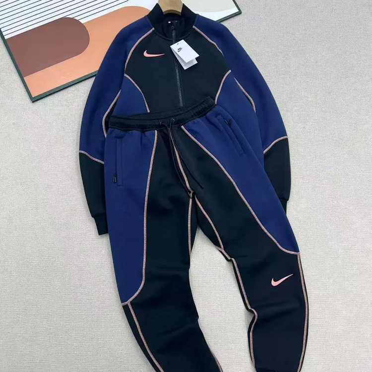 Nike Blue and Black Tracksuit Set
