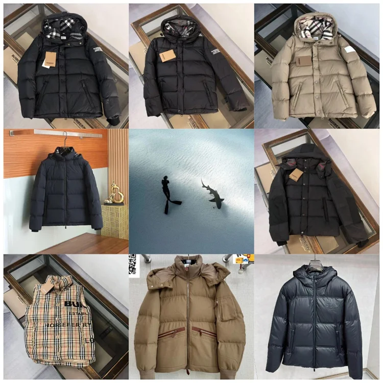 Burberry Black Puffer Jacket with Hood