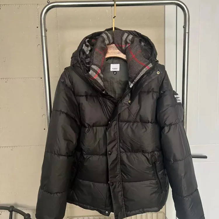 Burberry Black Hooded Puffer Jacket