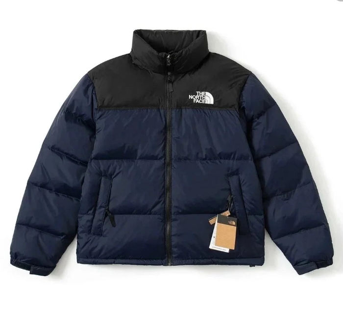 The North Face Blue and Black Puffer Jacket