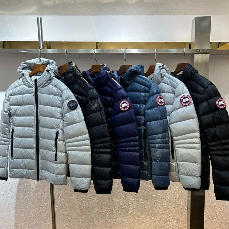 Canada Goose Grey Hooded Puffer Jacket