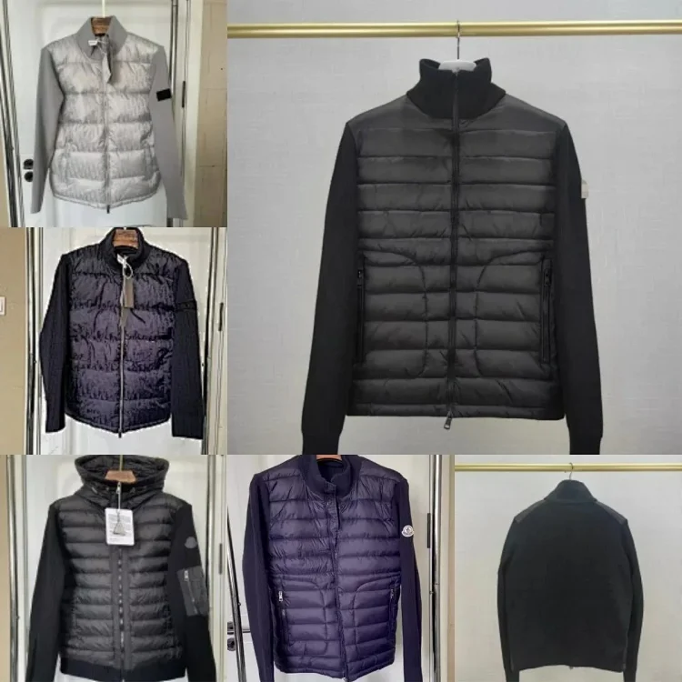 Moncler Black Puffer Jacket with High Neck and Long Sleeves