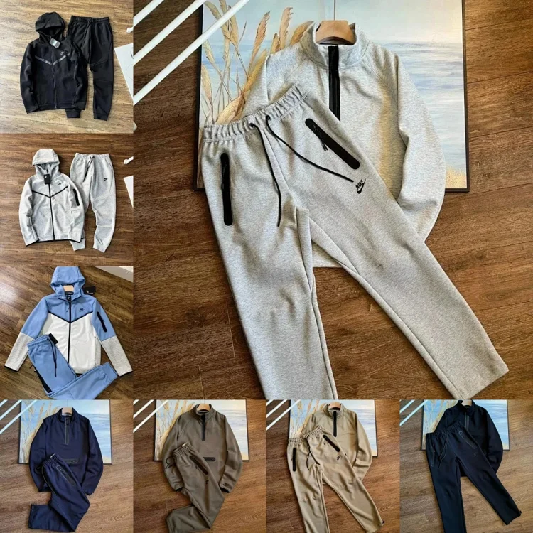 Nike Grey Tracksuit Set with Hoodie and Pants
