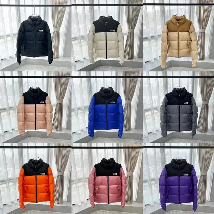 The North Face Black and Beige Puffer Jacket