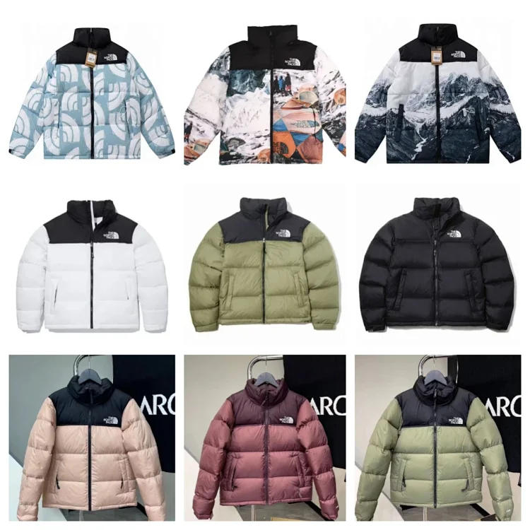 The North Face Blue and Black Puffer Jacket