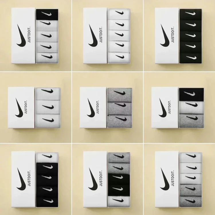 Nike Just Do It Black and Grey Socks Pack