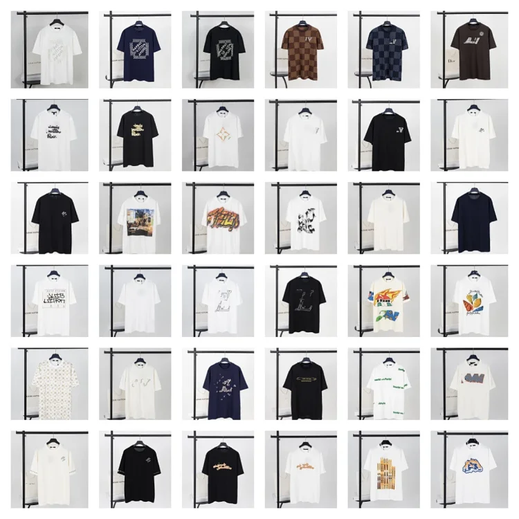 Various T-Shirts in Different Colors and Styles